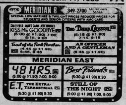 Meridian East 4 - Jan 11 1983 Meridian Ads (newer photo)